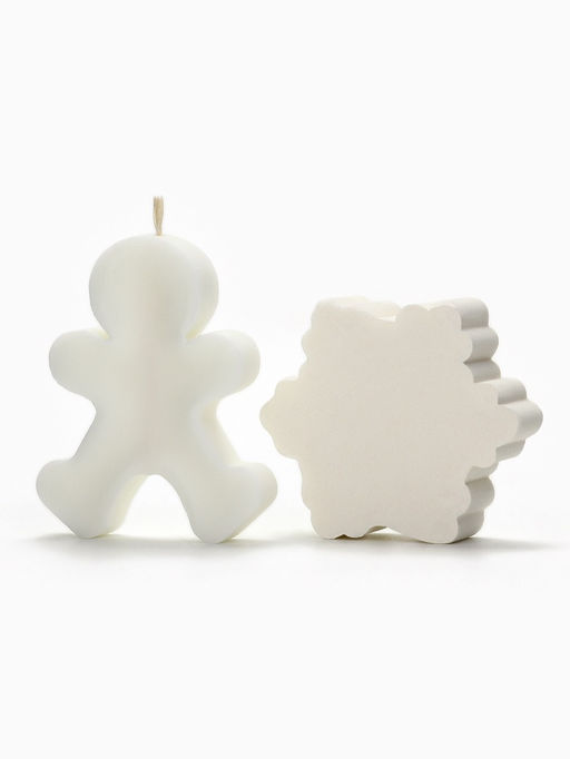 Подарочный набор новогодний: бомбочка снежинка и фигурная свеча пряня, URAL LAB