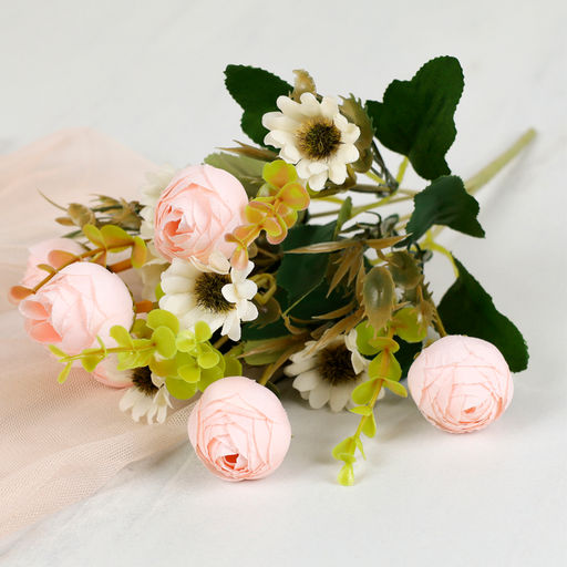 Цветок искусственный Букет РОЗ 30см арт. WH-37 /(649284) - Полимербыт фото 4