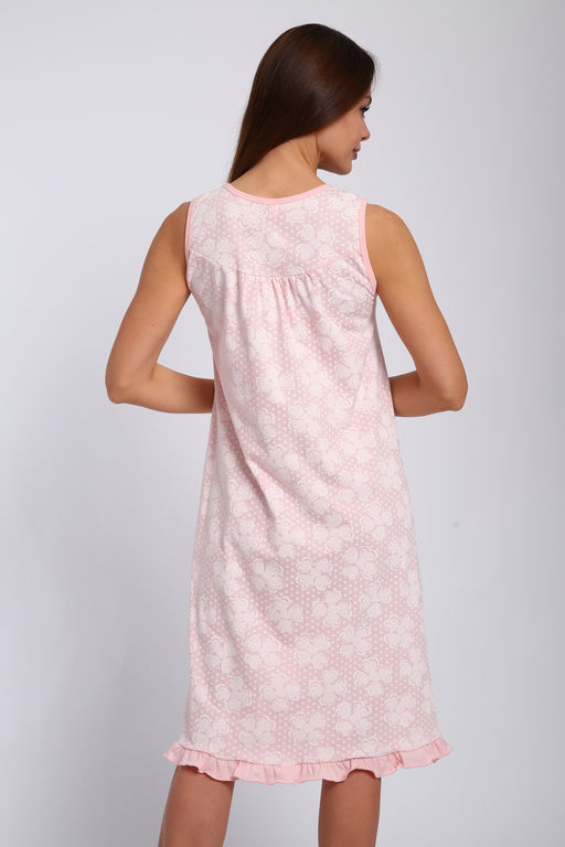 Ночная сорочка из кулирки Василиса персиковый