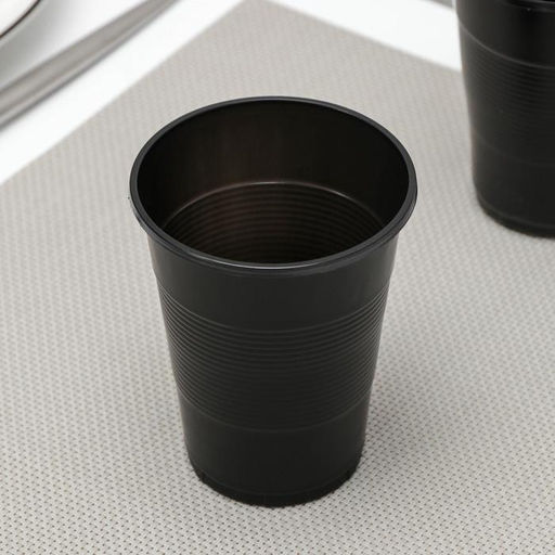 Цена за 100 шт. Стакан одноразовый пластиковый Мопс, 200 мл, цвет чёрный - Simaland фото 3