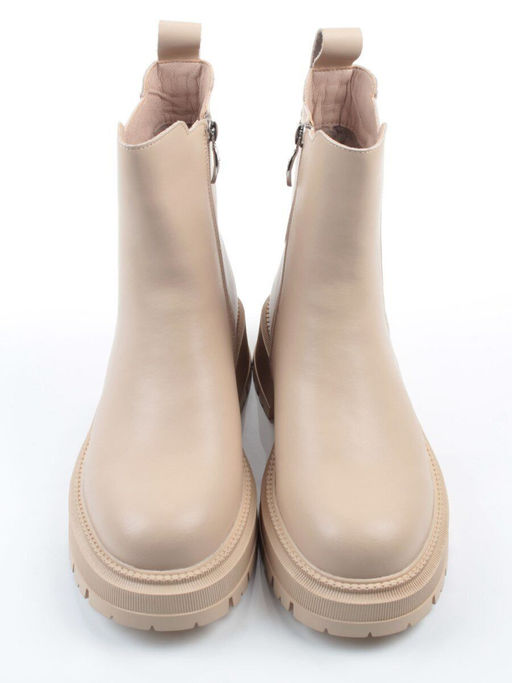 04-PAT160-2Z BEIGE Ботинки зимние женские (натуральная кожа, 100% шерсть)