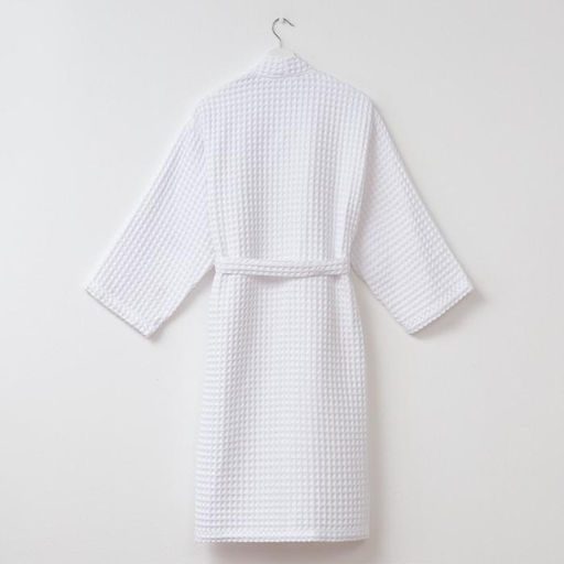 Халат вафельный женский удлинённый Этель «Boho» размер 42-44, цвет белый, 100% хлопок, 290 г/м²
