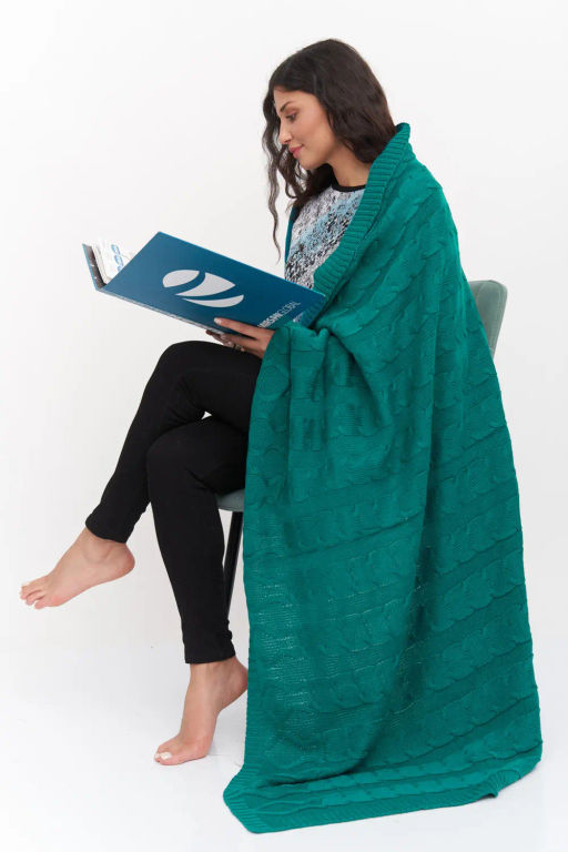 ЗЛАТА Плед 35969/изумруд