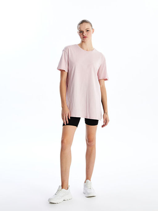 Bisiklet Yaka D?z K?sa Kollu Kad?n Spor Ti??rt