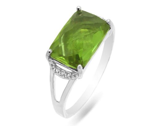 Кольцо из серебра султанит, Теона