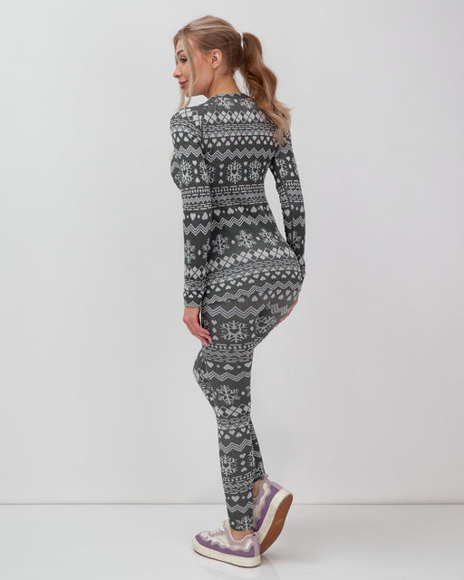 Комплект женского термобелья серого цвета 2520Sr
