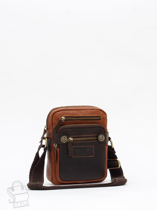 Сумка мужская кожаная 4181-2G brown Tough Ryder
