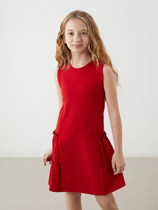 Bisiklet Yaka K?z ?ocuk Elbise