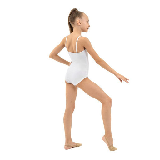 Купальник гимнастический Grace Dance, на тонких бретелях, р. 28, цвет белый  фото 6