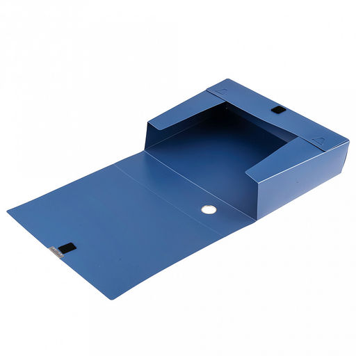 Папка-органайзер (короб) "Архивная" А4 23,4х31х7,5см, пластик, на липучке, цвет синий (Китай)