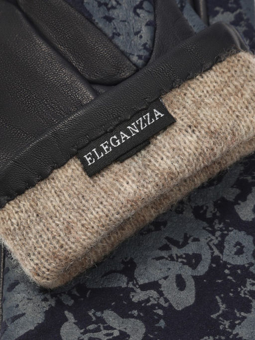 Перчатки женские ш+каш. IS00156 navy/silver - Eleganzza фото 3