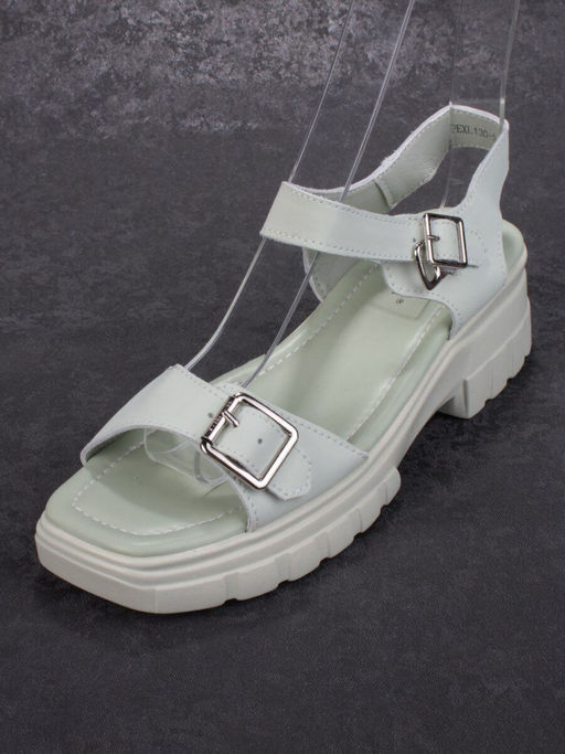 08-PEXL130-3 LT.GREEN Босоножки женские (натуральная кожа) - No name фото 3