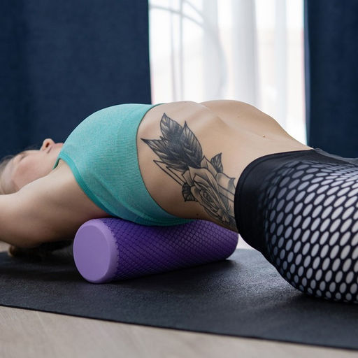 Ролик массажный Sangh, 30×9 см, цвет фиолетовый