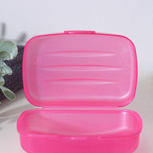 Цена за 4 шт. Мыльница с крышкой Радиан «Дорожная», пластик, 10×7×4.5 см, МИКС