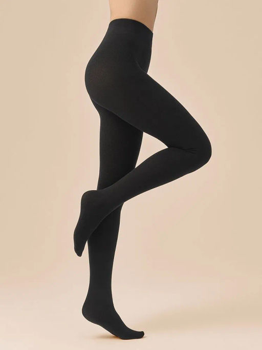 Новинка. Колготки Cotton fleece 300 от OMSA. Мелкий РУБЧИК фото 2