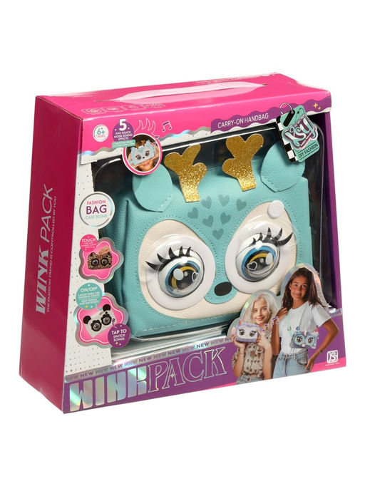 Музыкальная игрушка-сумочка "Олененок" звук, глазки моргают