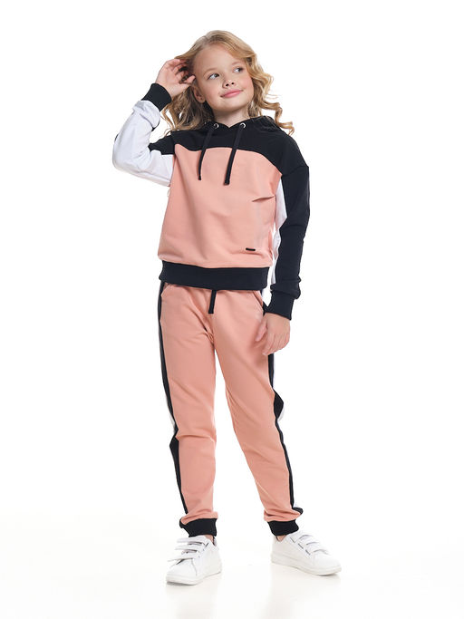 Комплект спортивный UD 7704 персик/черный - Mini maxi фото 3