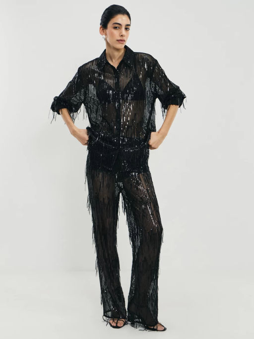 Прямые брюки с пайетками / Zarina