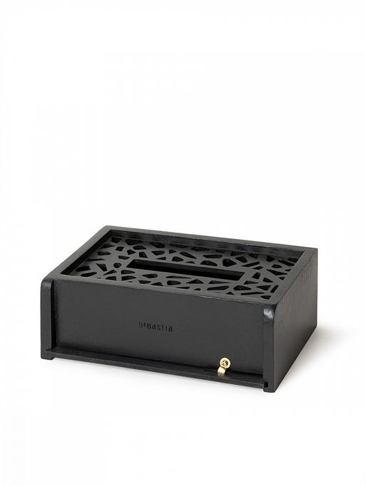 Салфетница 21x13x8 черный дерево акации