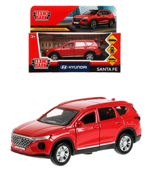 . Модель "Hyundai Santafe" металл 12 см, двери, багаж, инер, красный, арт.SANTAFE2-12-RD