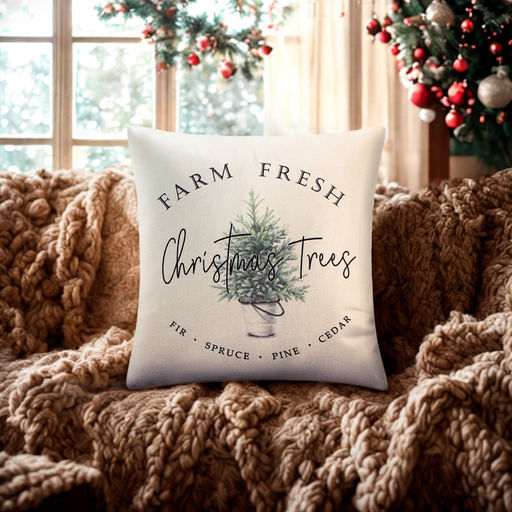 Наволочка декоративная новогодняя Этель. Christmas trees 40?40(6) см, 100% хлопок