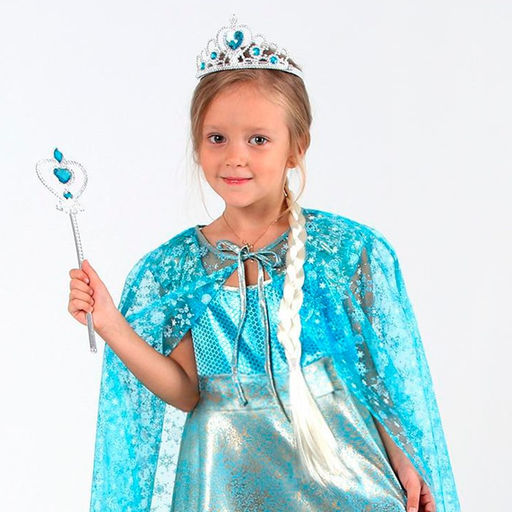 Набор холодное сердце, белая коса, жезл, корона - Simaland фото 3