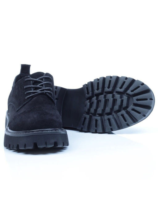 03-5928-2 BLACK Полуботинки женские (натуральная замша)