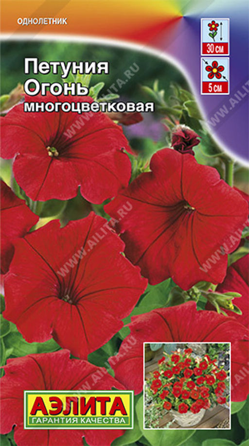 Петуния Огонь многоцветковая