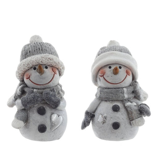 Фигурка декоративная "Снеговик", L4 W4 H5,5 см, 2в.