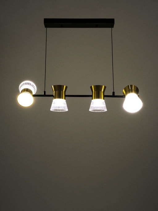 Светильник «Авион»LED 40 Вт 4000К черно-золотой 90×11×12-212 см