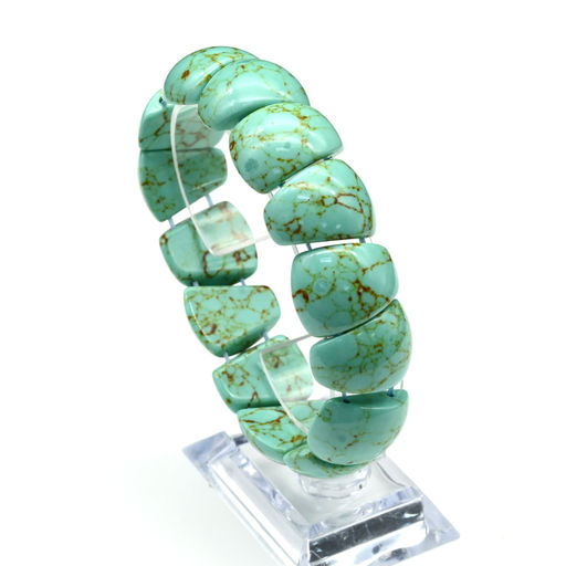 Браслет веер 20мм из бирюзы иранской имитация