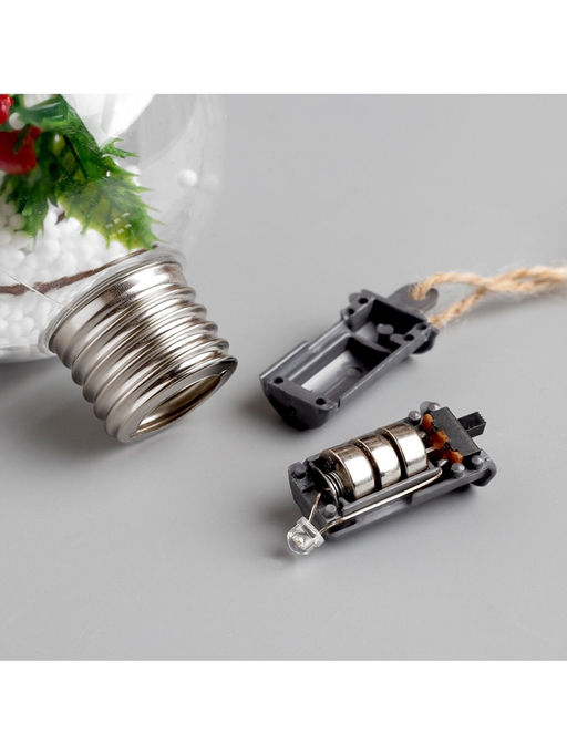 Ёлочный шар Новый год, 1 LED, от батареек, свечение тёплое белое - Luazon lighting фото 11