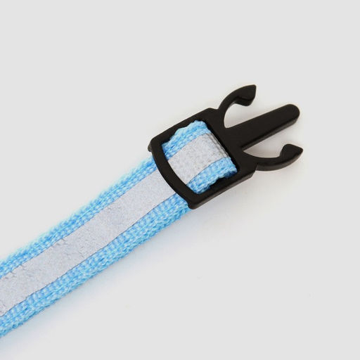 Ошейник кошачий светоотражающий, 19-32 х 1 см, голубой - Пижон фото 6