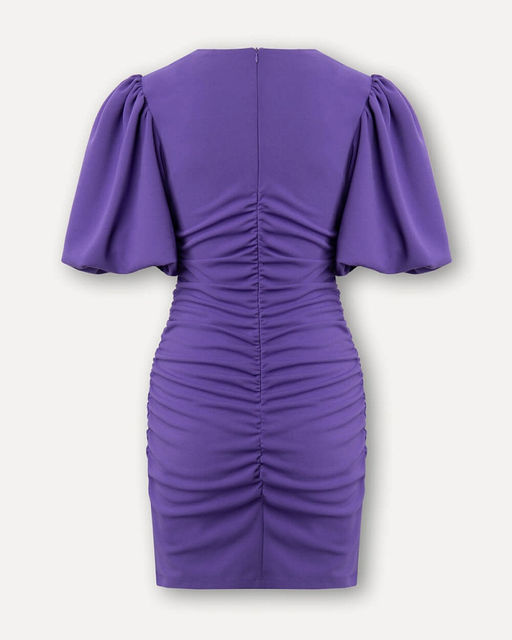 Фиолетовое платье с рукавами-фонариками - Incity фото 6