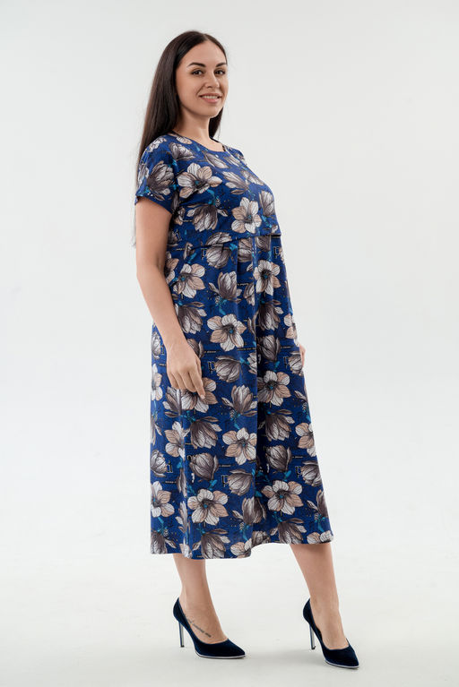 Платье женское из кулирки Миранда синий - Амадэль фото 8