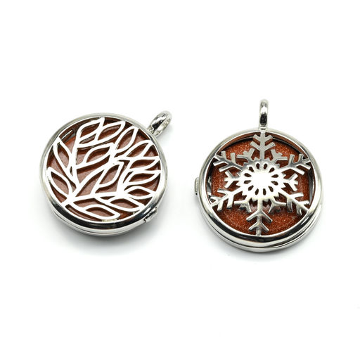 Кулон открывающийся Снежинка 25*25мм с бирюзой - Радуга камня фото 15