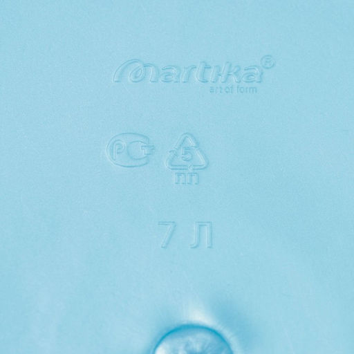 Ведро с крышкой «Соло», 7 л, перламутровое бирюзовое