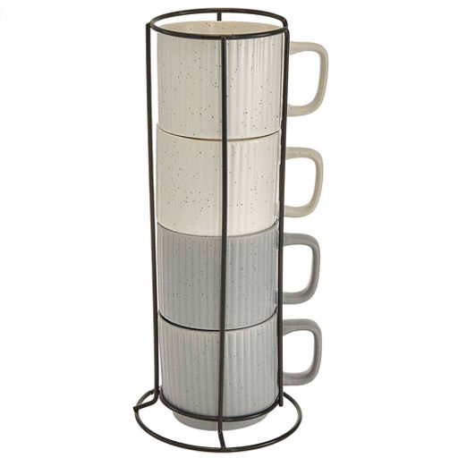 Ф11-056L/4 Набор кружек 4 пр.(320 мл) на подставке "Urban"