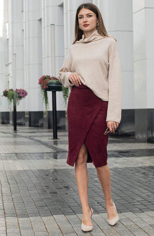 Свитер трикотажный бежевый - Donna saggia фото 6