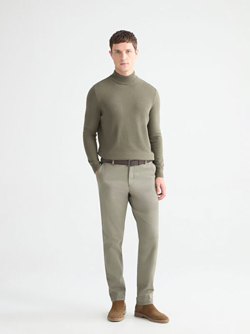 Yar?m Bal?k?? Yaka Erkek Triko Kazak