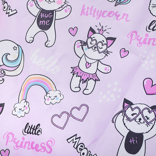 Коляская кукольная трость, металлическая, принт кошки