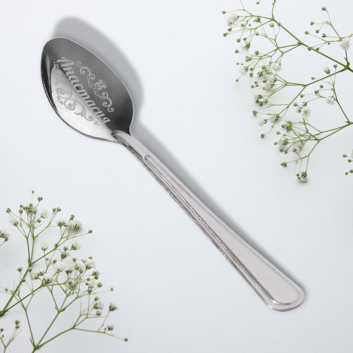 Цена за 3 шт. Ложка чайная именная Анастасия, h=14 см