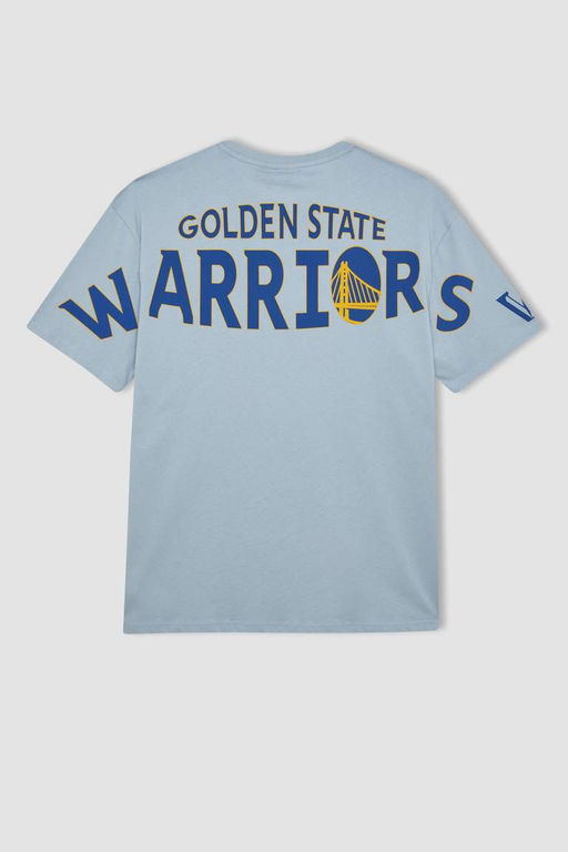 DeFactoFit Футболка свободного покроя NBA Golden State Warriors с круглым вырезом и короткими рукавами  фото 10