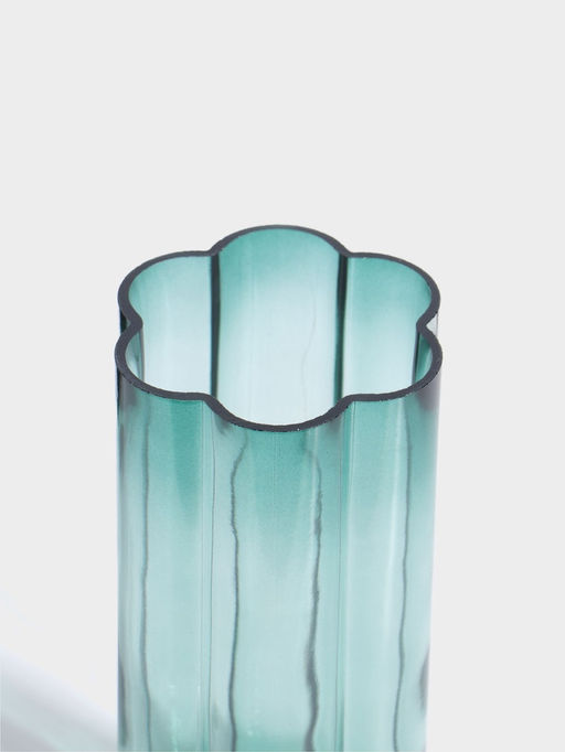 Ваза стекло настольная "Клэй" классик, 25х10 см, зелёный