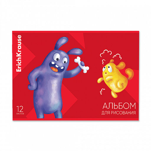 Цена за 5 шт. Альбом для рисования на скобе ErichKrause Jolly Friends, А4, 12 листов_MIX-PACK  фото 6