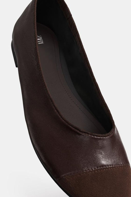LEATHER BALLERINAS - Zara фото 9