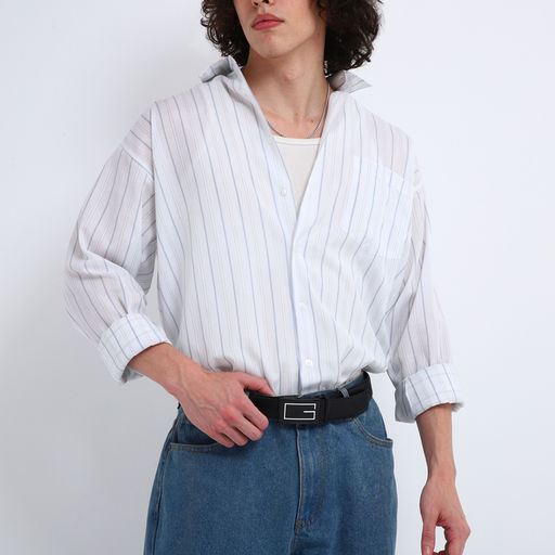 Ремень мужской, ширина 3.5 см, пряжка автомат, цвет чёрный - Simaland фото 5