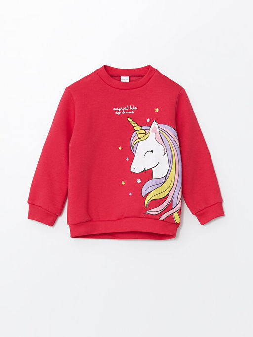 Bisiklet Yaka K?z Bebek Sweatshirt