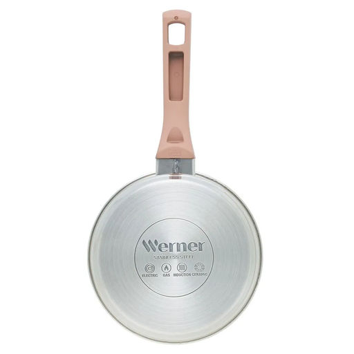 51868 WERNER Набор посуды ELETTO 6 предметов (ковш 1,7л, кастрюли 2,4л/3,6л, крышки), нерж.сталь