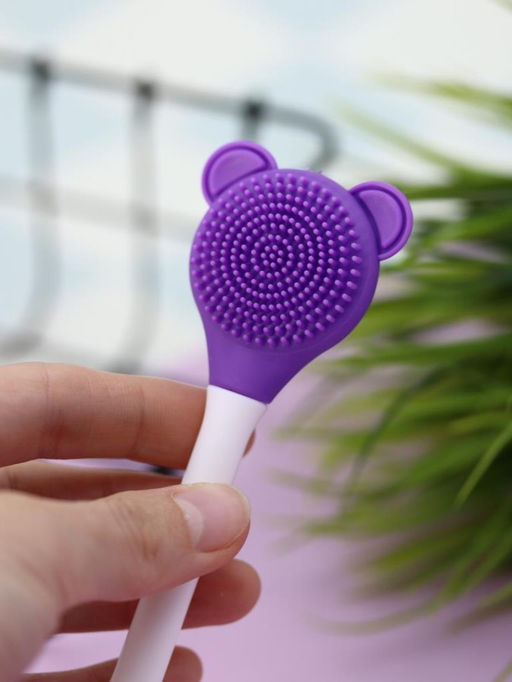 Двусторонняя кисть-щётка для лица "Polar Clean", purple